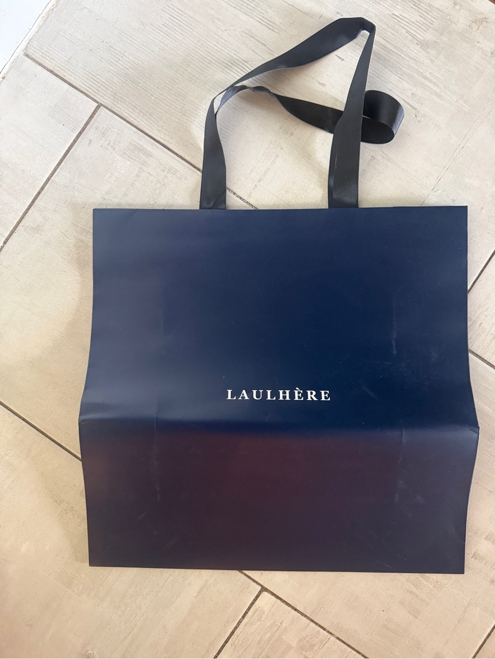 Navy Reusable Shopping Tote Bag from iconic LAULHERE beret shop in Paris